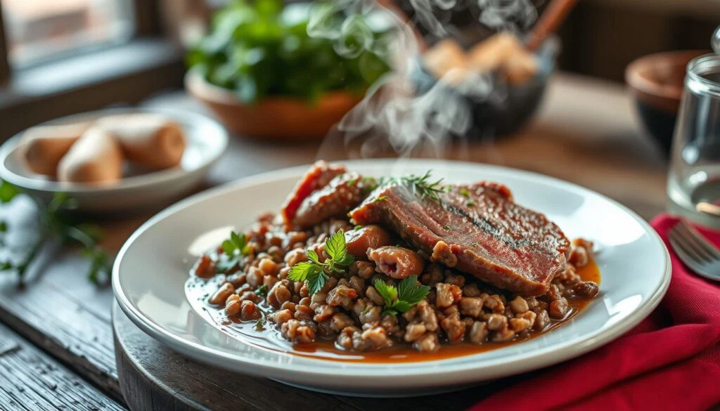 Reisfleisch mit Hackfleisch