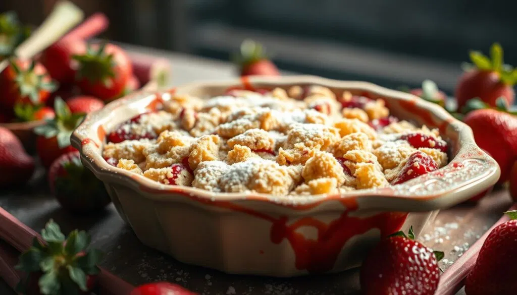 Rhabarber Erdbeer Crumble