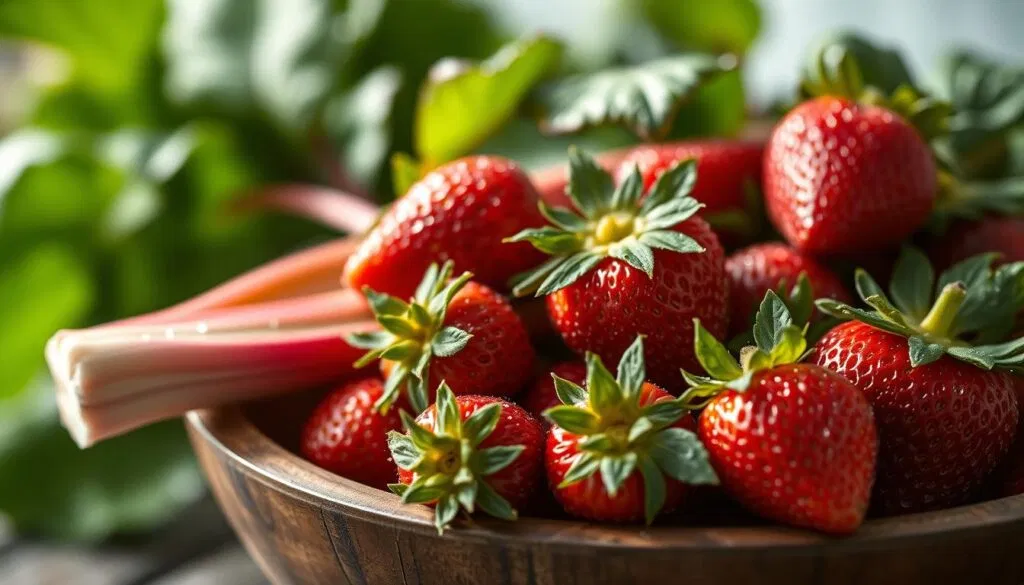 Rhabarber Erdbeeren