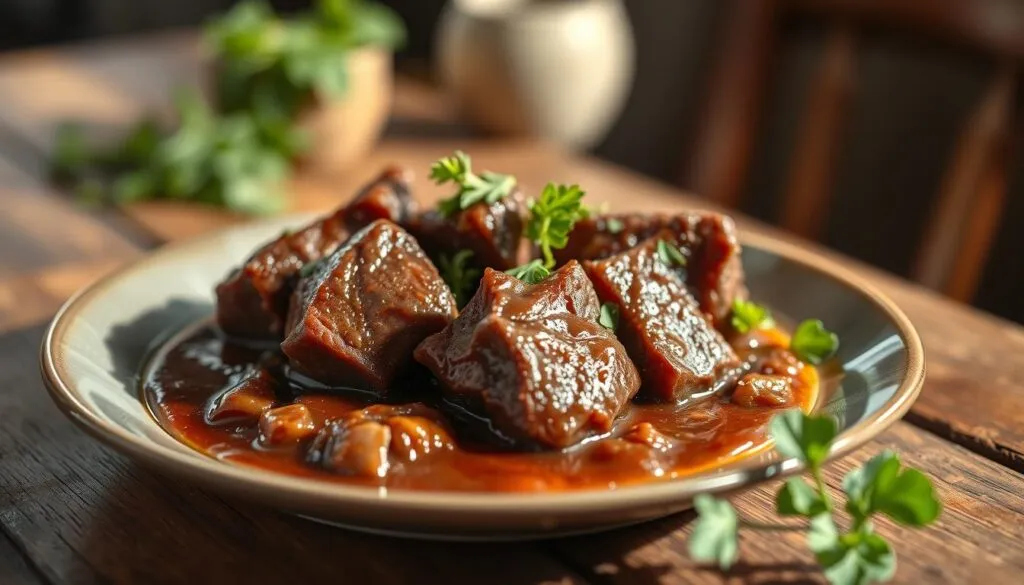 Rinderbäckchen aus dem Backofen