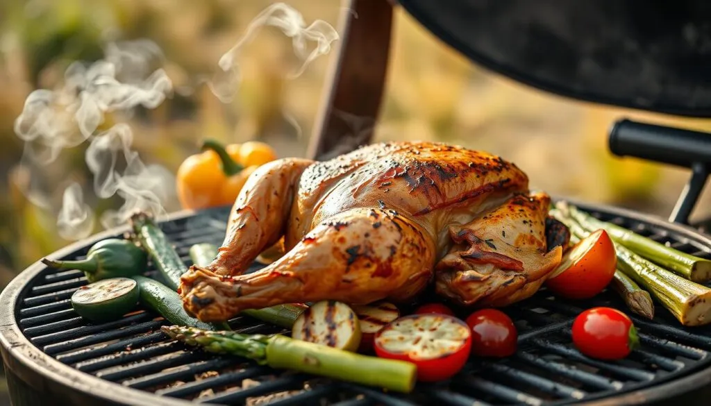 Roadkill Chicken mit Grillgemüse