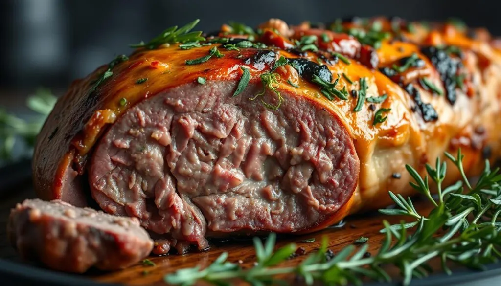 Roastbeef vom Grill im Kräutermantel