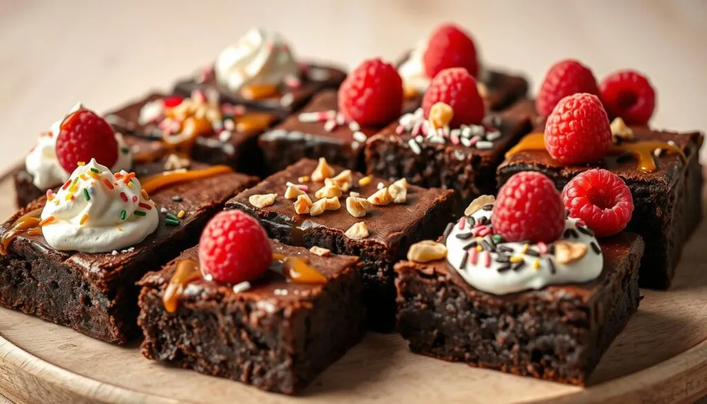 Schokoladenbrownie-Toppings Schokoladenbrownie-Toppings