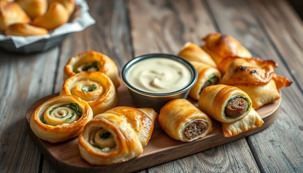 Snacks mit Blätterteig herzhaft