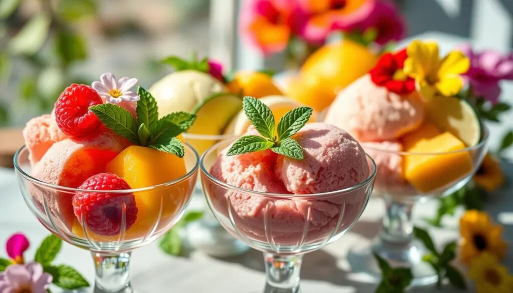 Sorbets und Eiskreationen