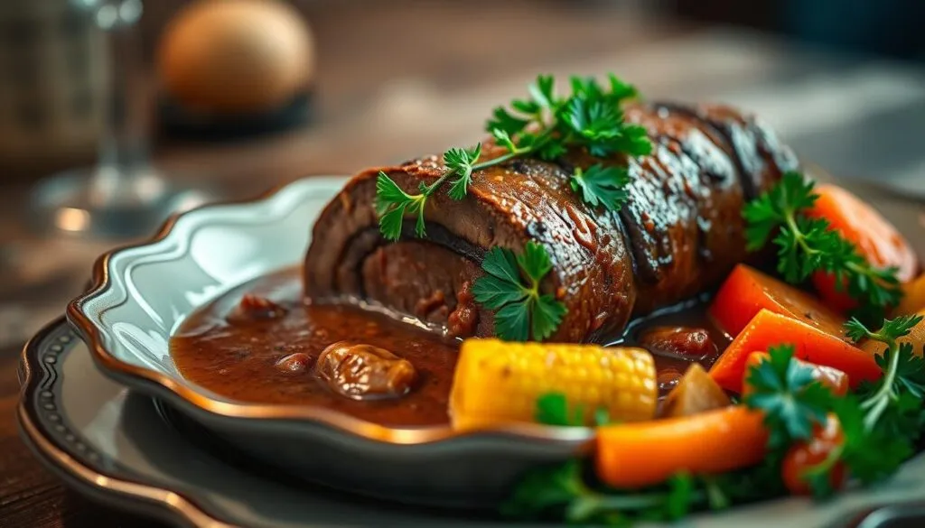 Traditionelle Rindfleischroulade