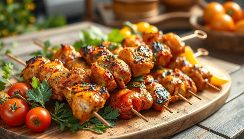 Türkische Hähnchenspieße