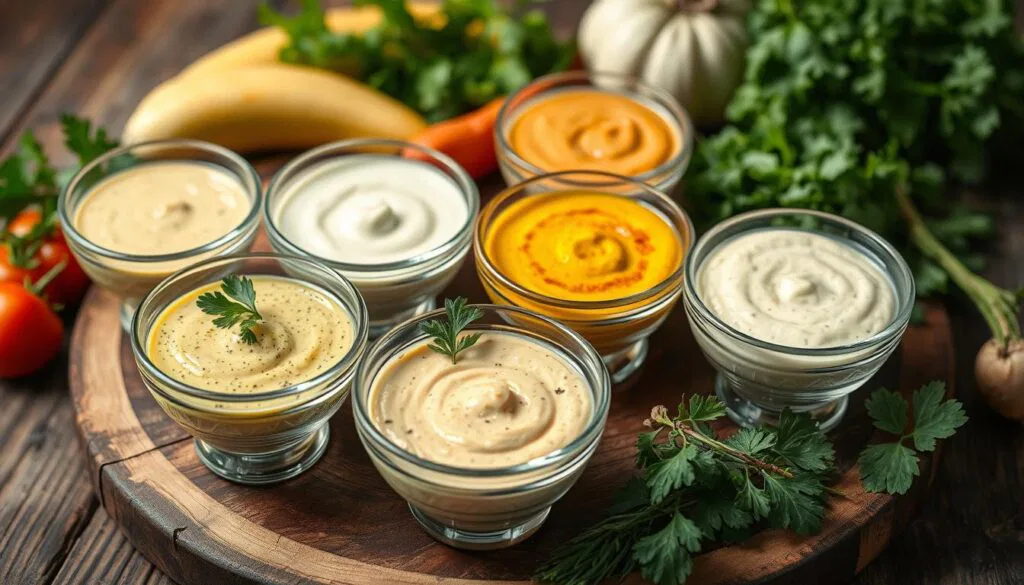 Vegane Aioli Variationen