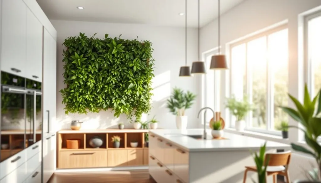 Vertikaler Garten in der Küche Vertikaler Garten in der Küche