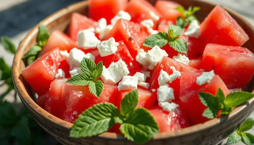 Wassermelone Feta Salat