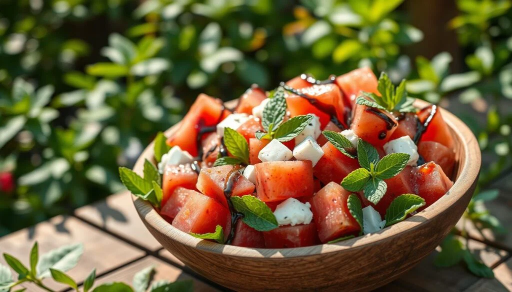 Wassermelone Feta Salat