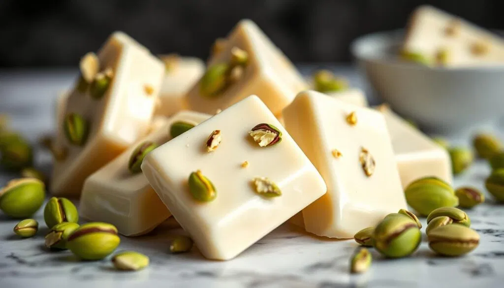 Weiße Schokolade mit Pistazien