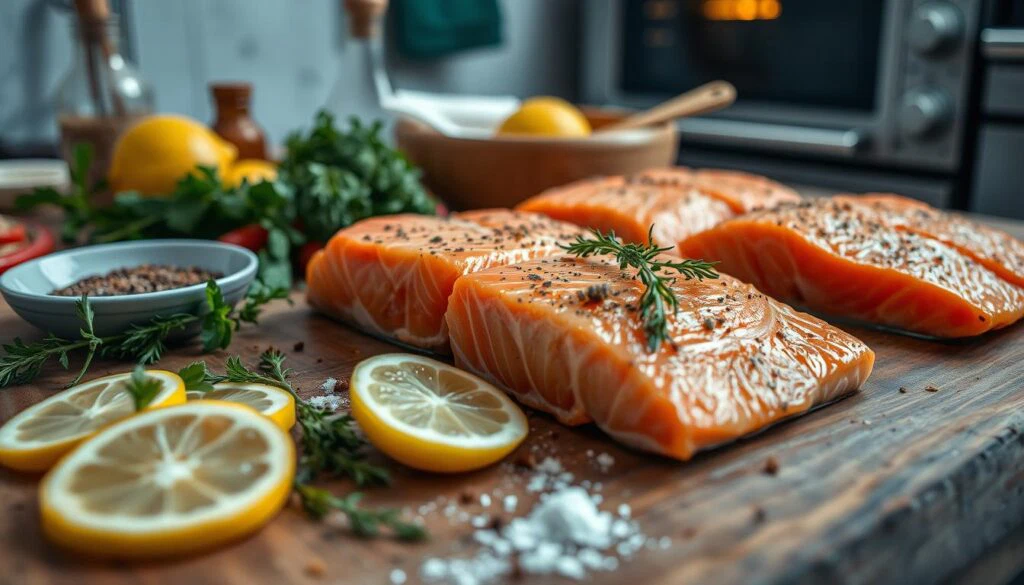 Zubereitungsschritte für Ofenlachs