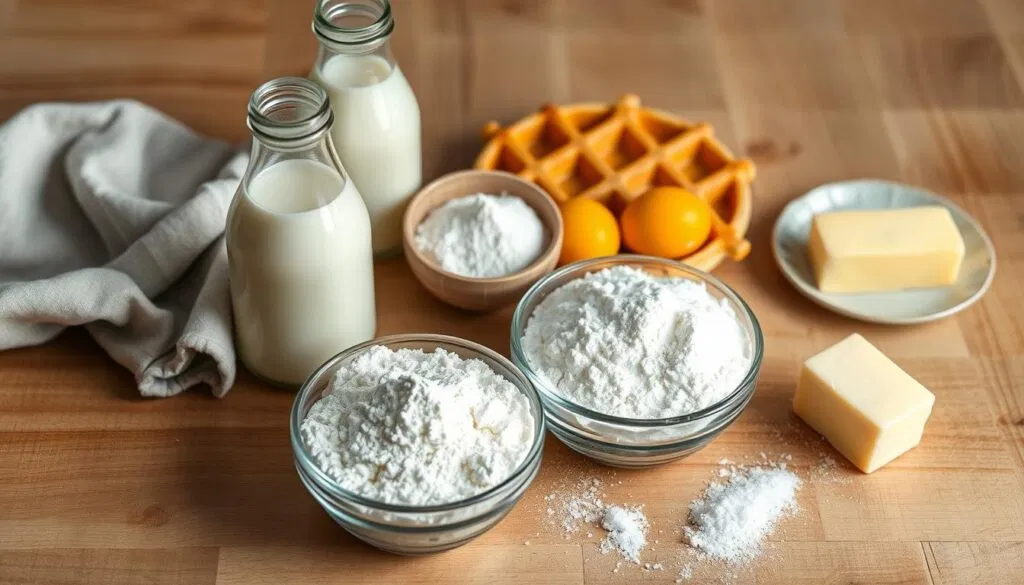 Zutaten für Buttermilchwaffeln