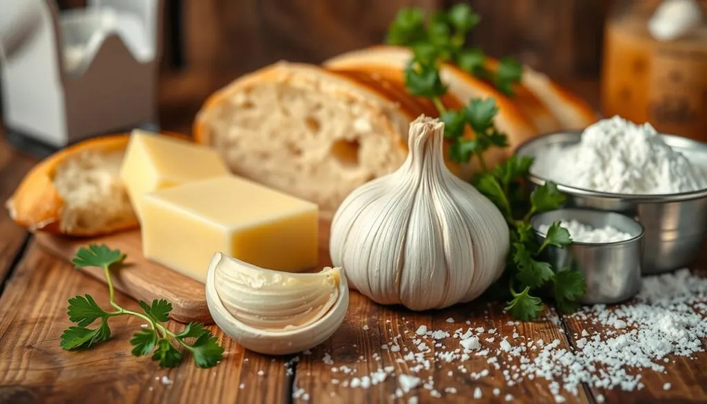 Zutaten für Knoblauchbrot