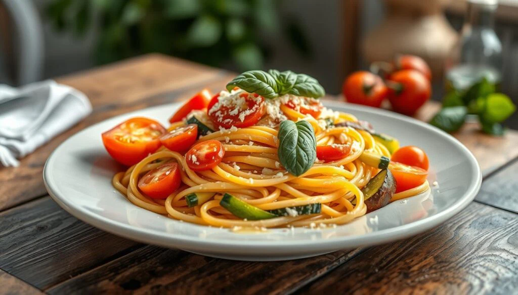 vegetarisches Nudelgericht