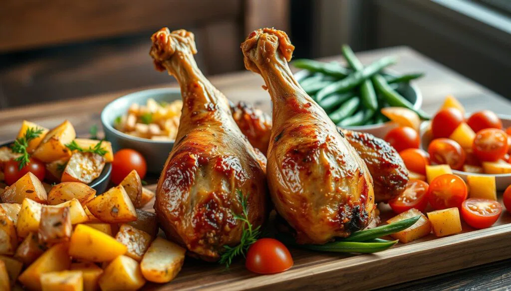 Hähnchen mit Beilagen