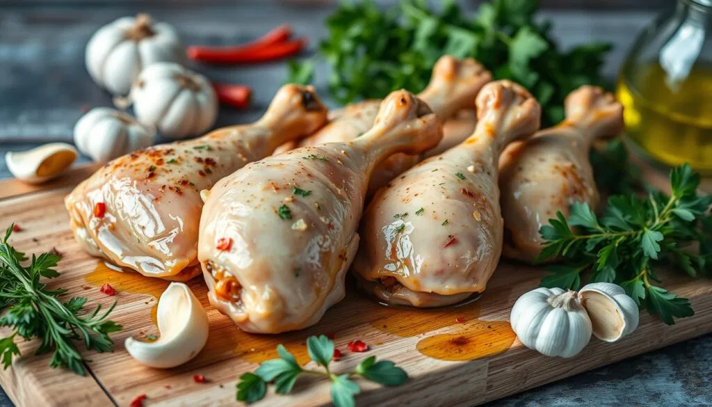 Marinierte Hähnchenschenkel Vorbereitung