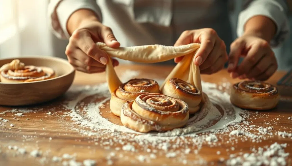 Zimtschnecken formen Technik