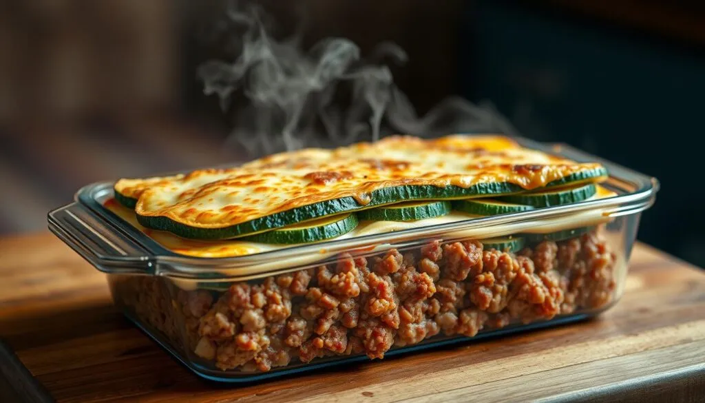 Zucchini-Hackfleisch-Auflauf mit Käse Zucchini-Hackfleisch-Auflauf mit Käse