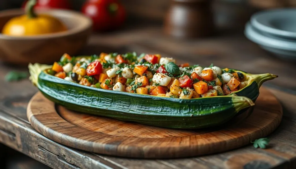 Gefüllte Zucchini Vegetarisch
