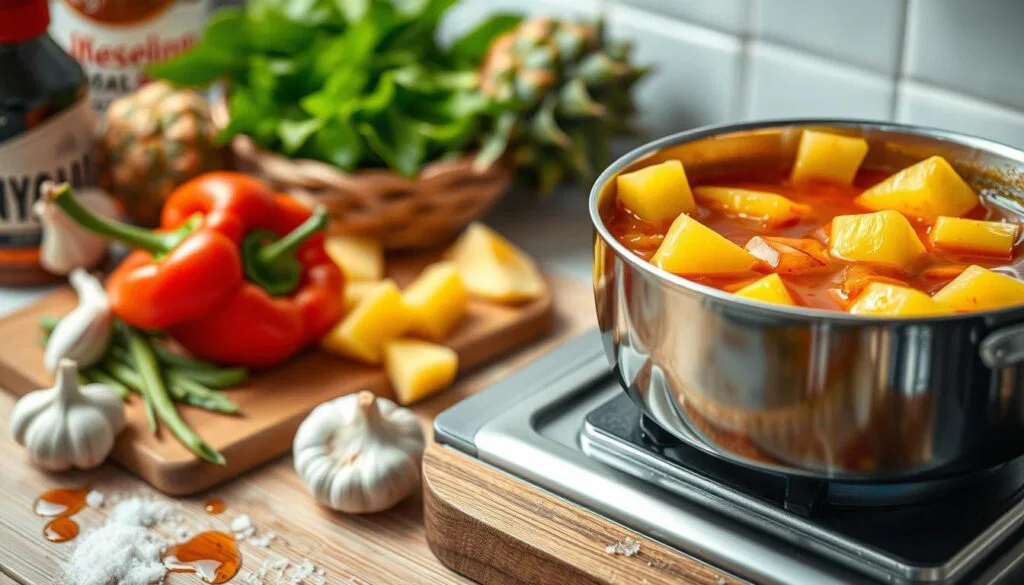 Süß-saure Sauce Zubereitung