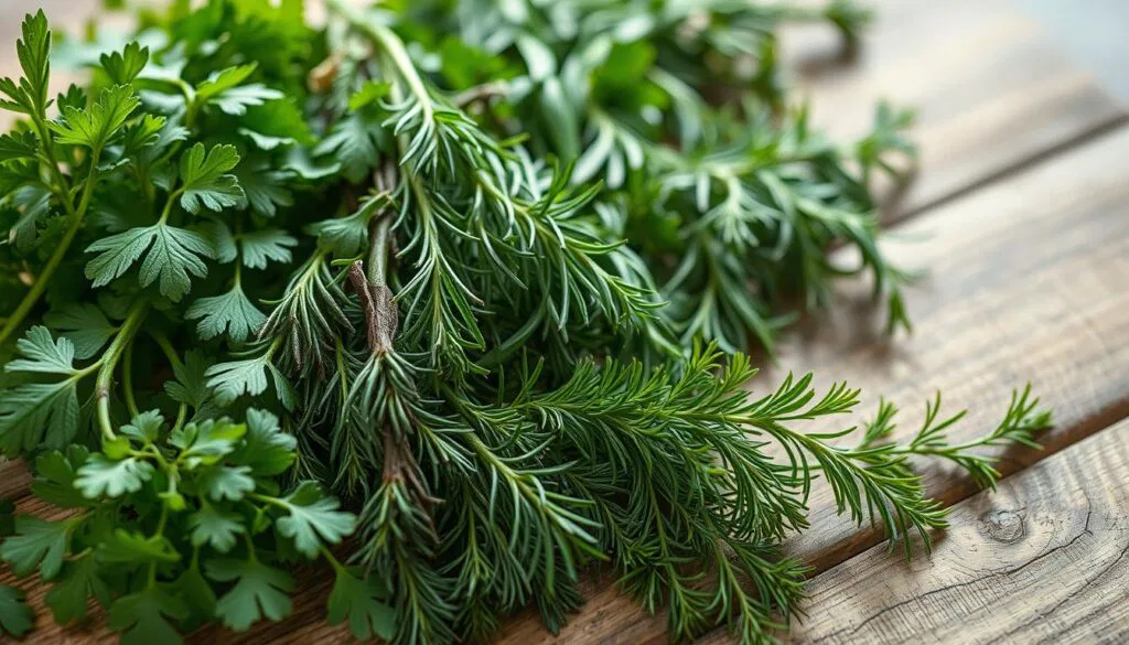 Frische Kräuter für Lachsgerichte