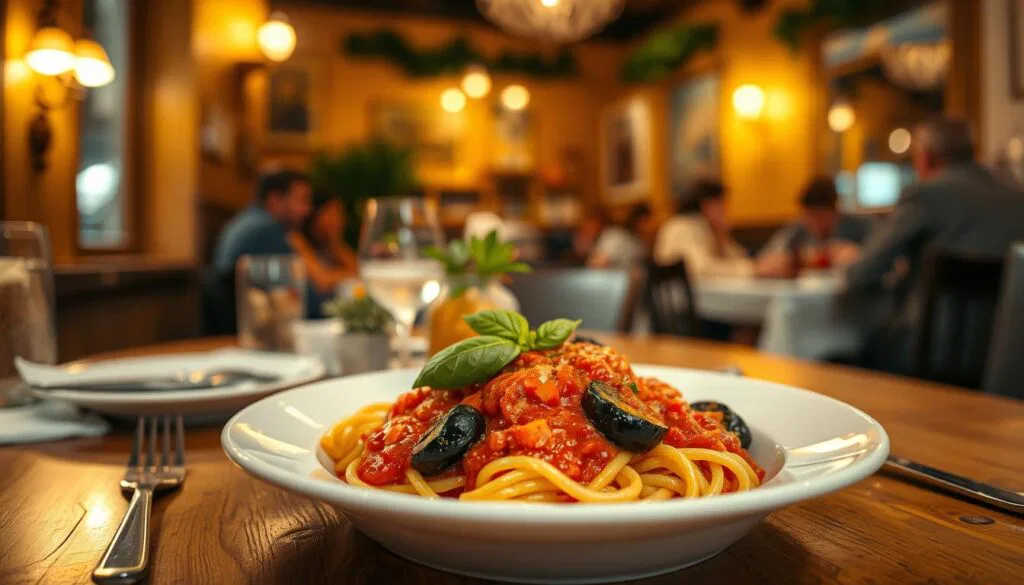 Pasta alla Norma in deutschen Restaurants