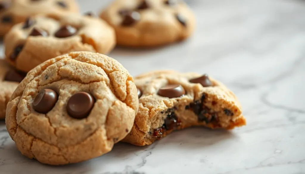 Vegane Chocolate Chip Cookies Konsistenz