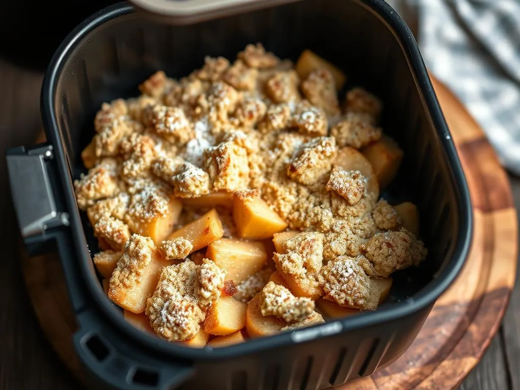 Apple Crumble in Heißluftfritteuse