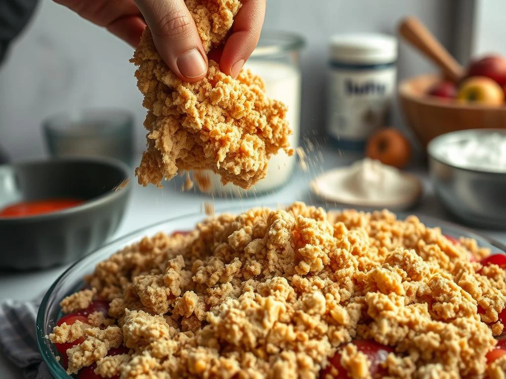 Veganer Streusel Crumble Zubereitungsschritte