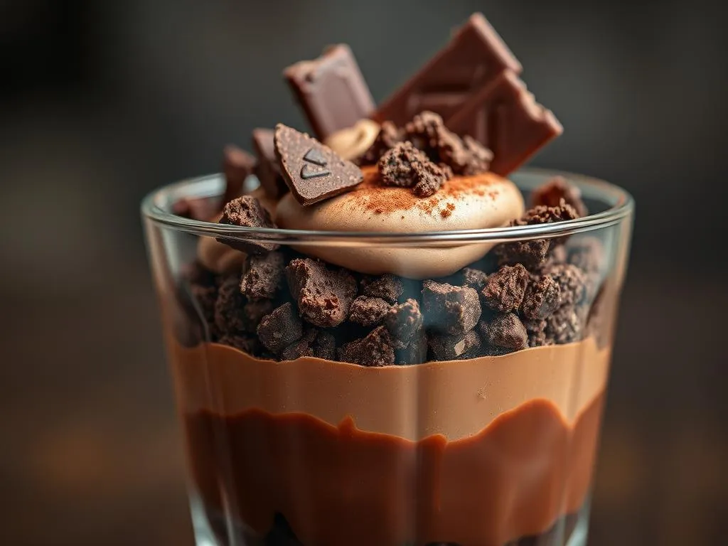 Dessert im Glas Schokolade