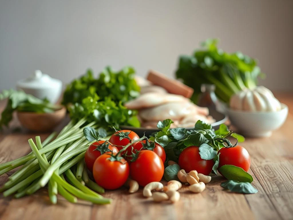 Gesunde Zutaten von Pad Med Mamuang Gesunde Zutaten von Pad Med Mamuang