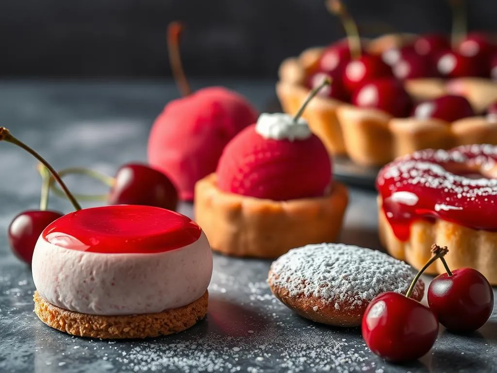 Moderne Kirschen-Desserts