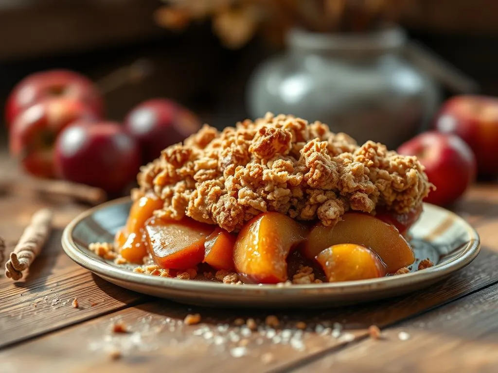 Apfel Pflaumen Crumble