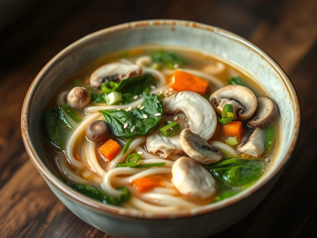 Gesunde Udon Suppe Zubereitung