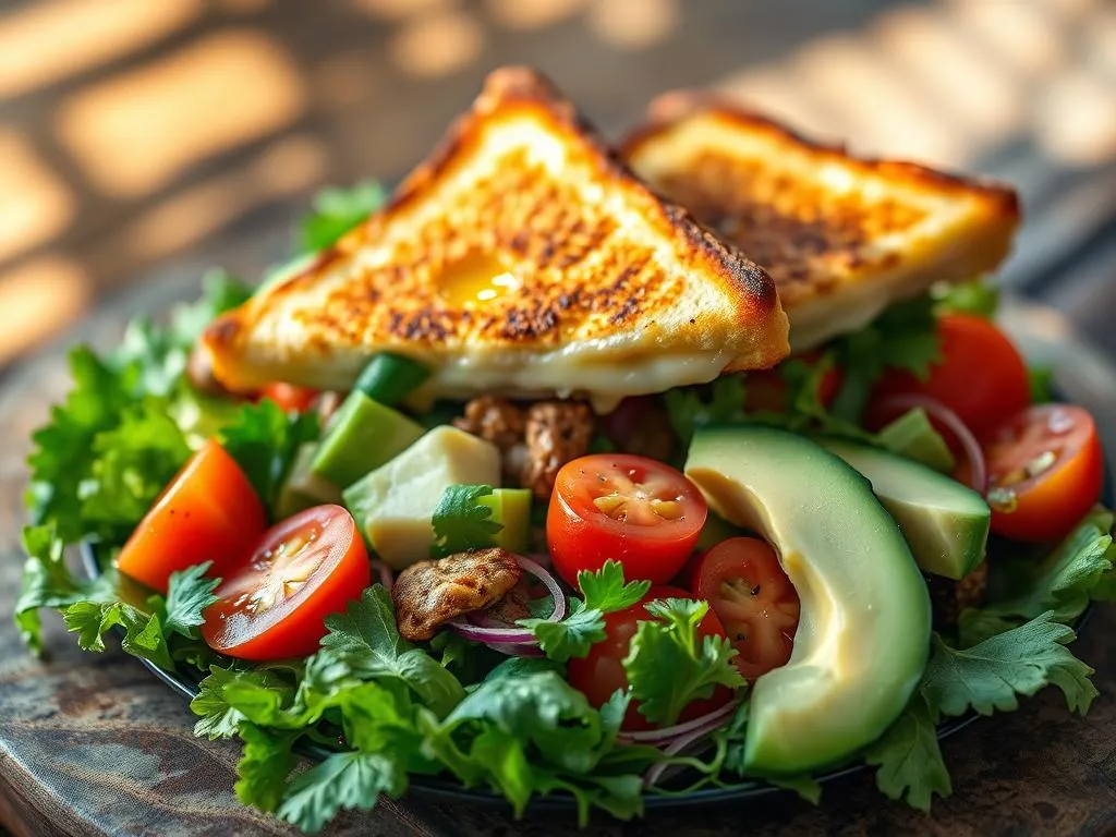 Salat mit Grillkäse