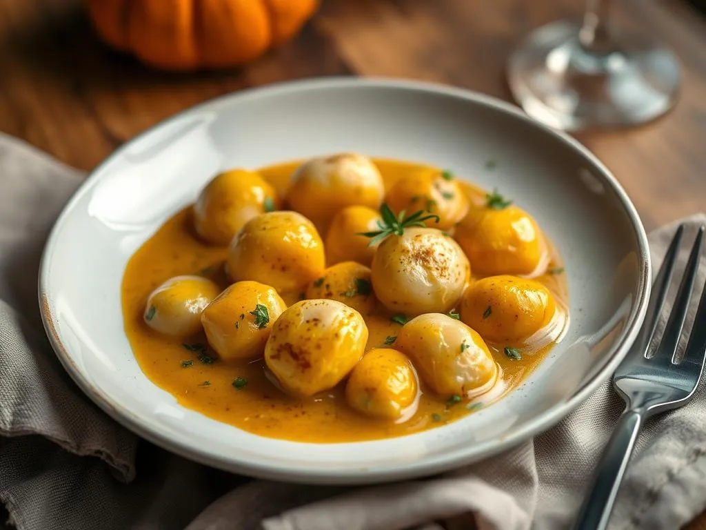 Gnocchi mit Kürbissauce