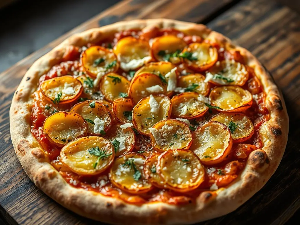 Knusprige Kartoffelpizza nach italienischer Art