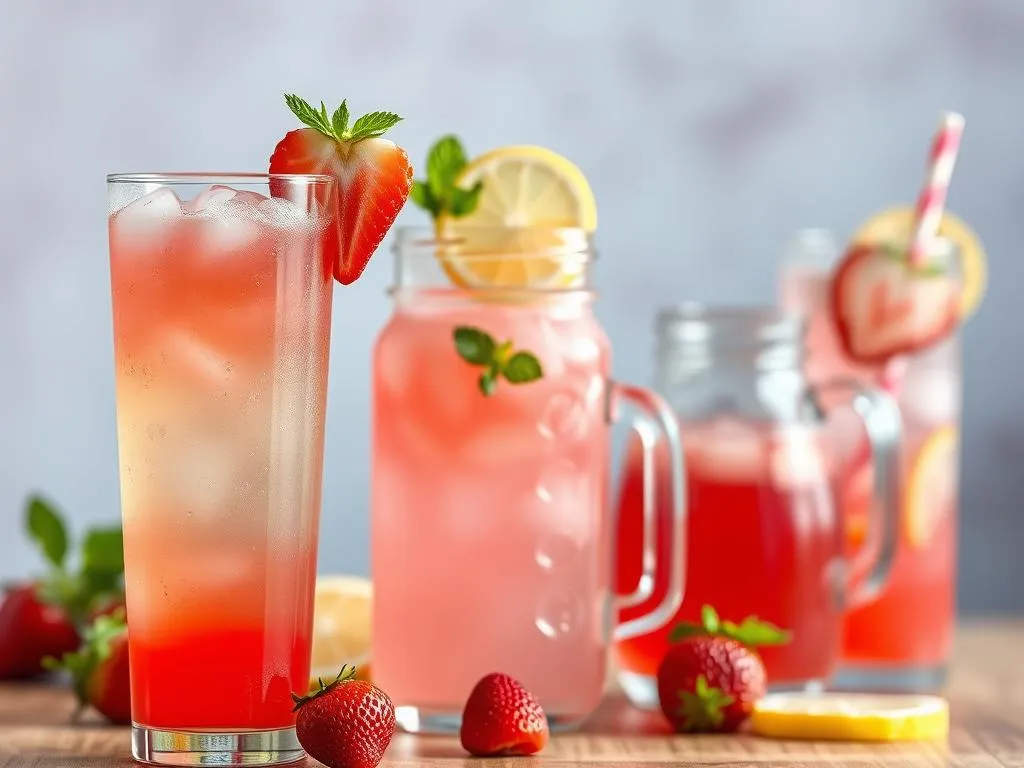 Kreative Erdbeer Limonade Variationen