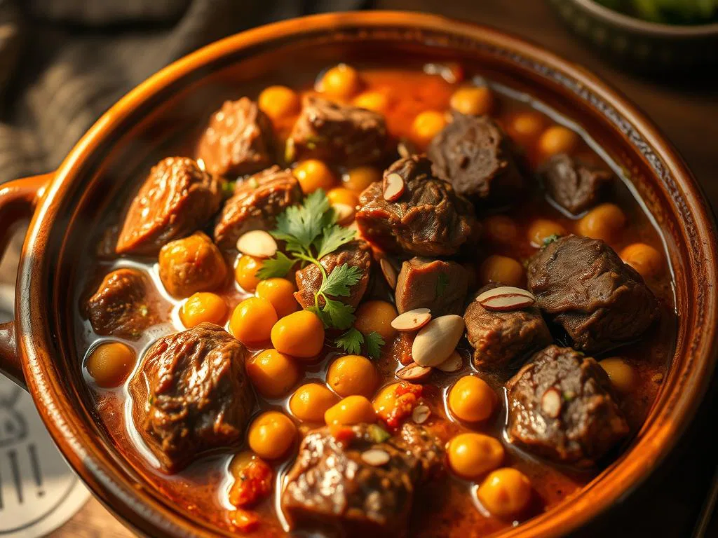 Marokkanisches Lammragout mit Gewürzen