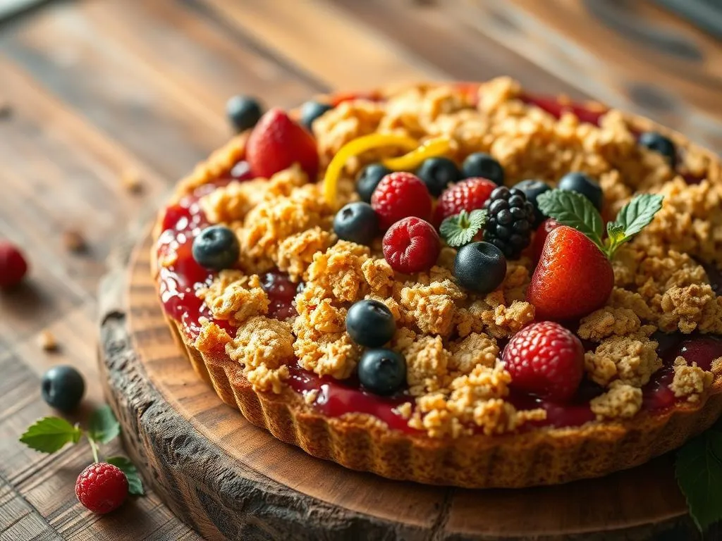 Saisonaler Crumble mit frischen Früchten