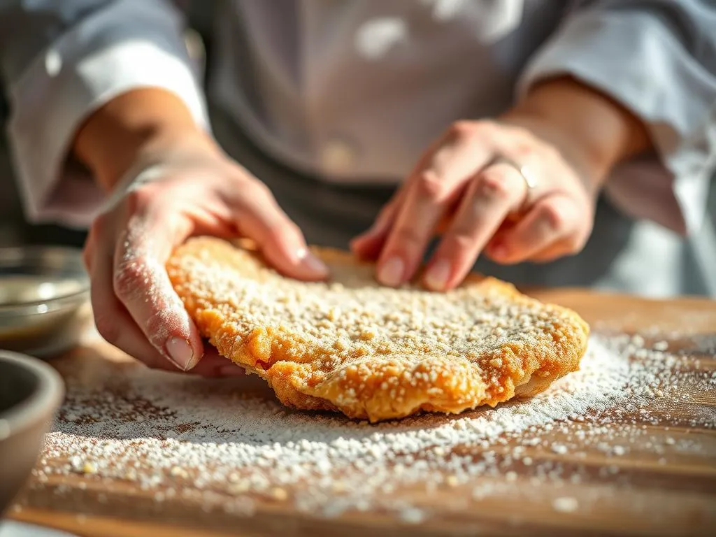 Wiener Schnitzel panieren