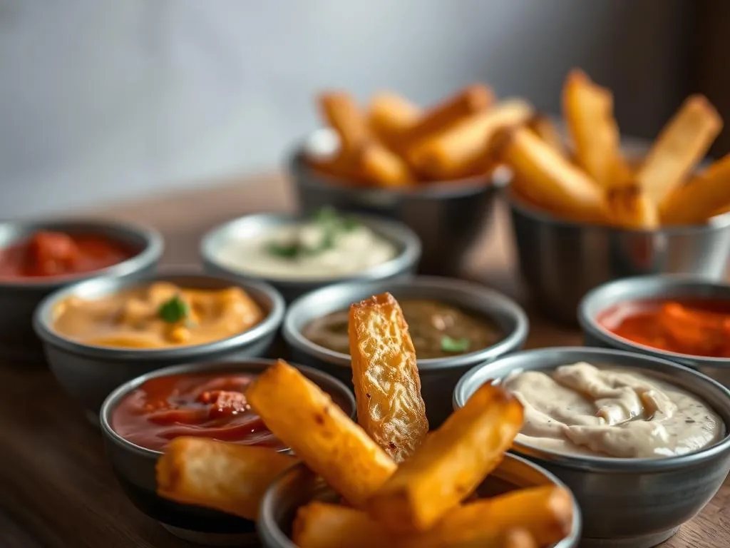 Moderne Dip-Variationen für Patatas Bravas Moderne Dip-Variationen für Patatas Bravas