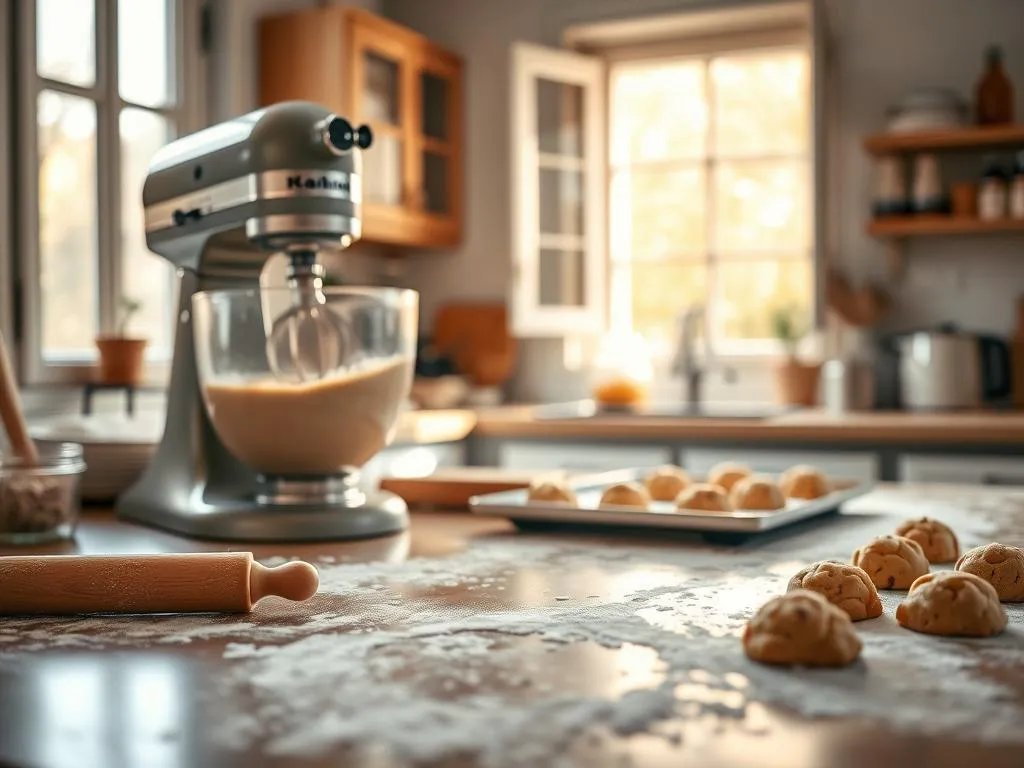 Teigherstellung für butterfreie Cookies Teigherstellung für butterfreie Cookies