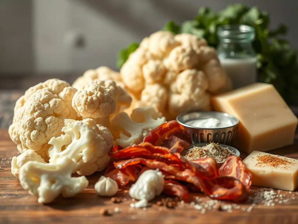 Zutaten für Blumenkohlauflauf