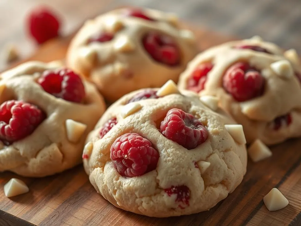 Himbeer Weiße Schokolade Cookies