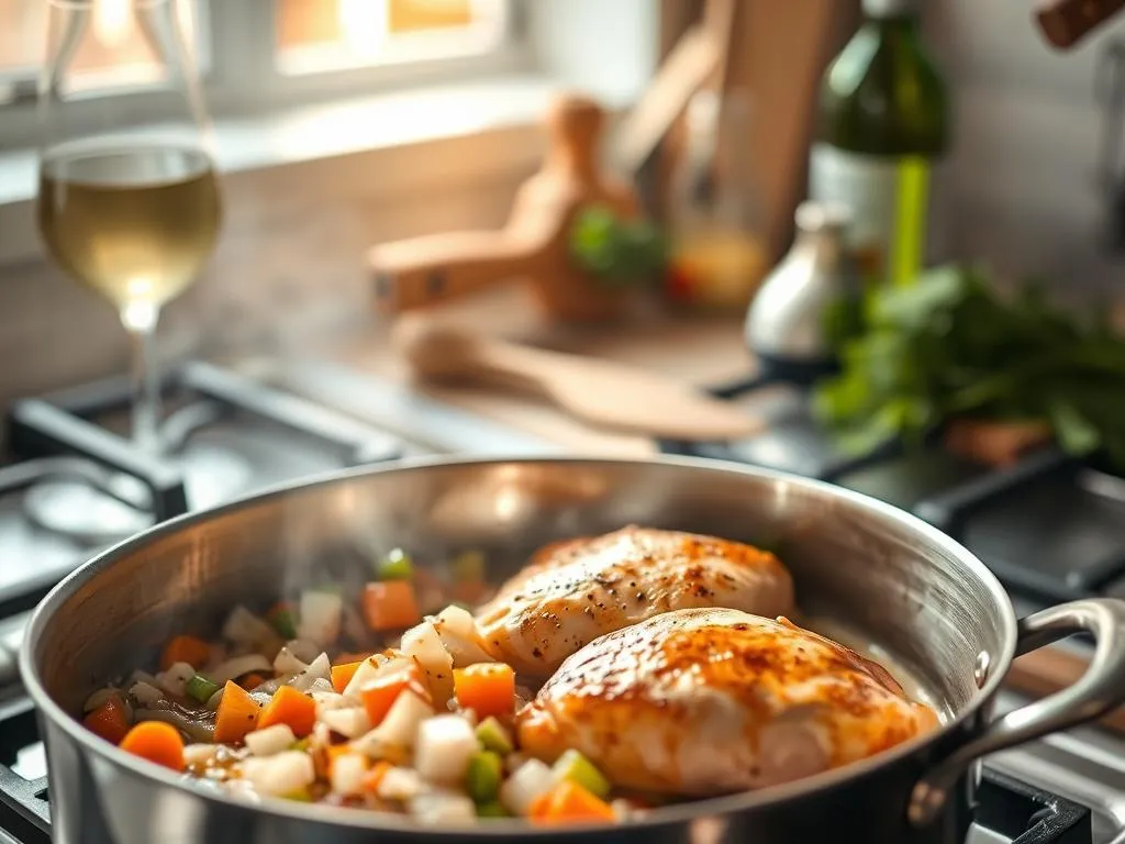 Hühnerfrikassee Rezept Zubereitung