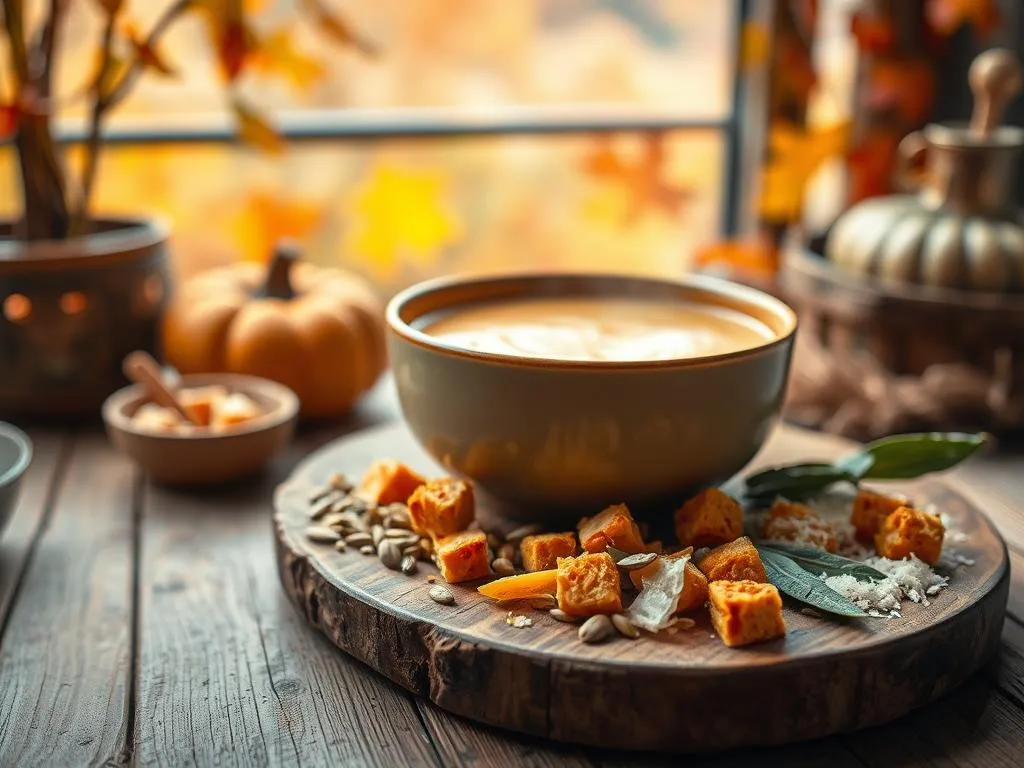 Kreative Toppings für Kürbissuppe