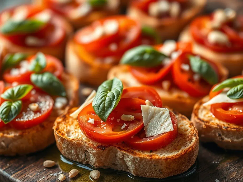 Tipps zur Präsentation von Bruschetta